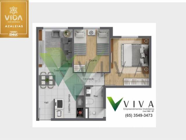 #423 - Apartamento para Venda em Lucas do Rio Verde - MT - 2