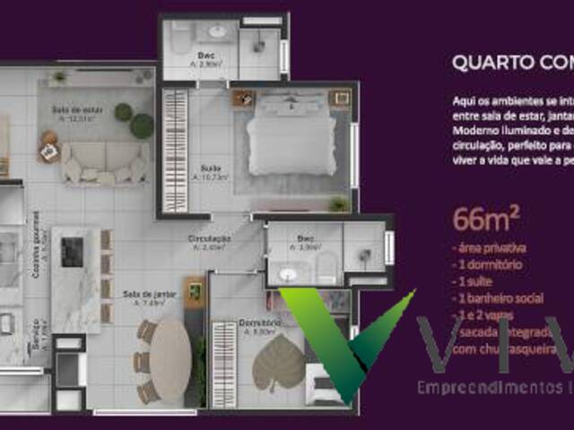 #985 - Apartamento para Venda em Lucas do Rio Verde - MT